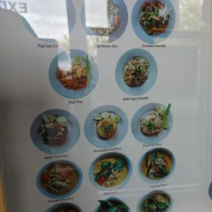 a picture of a menu