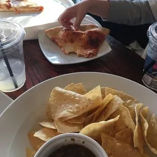 Cheese pizza was a hit with the kids