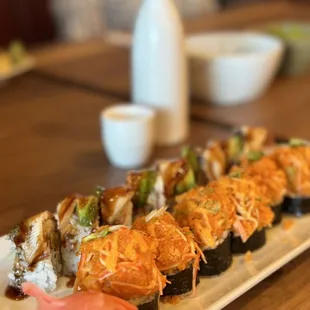 Fireball (right) Dragon Roll (left)