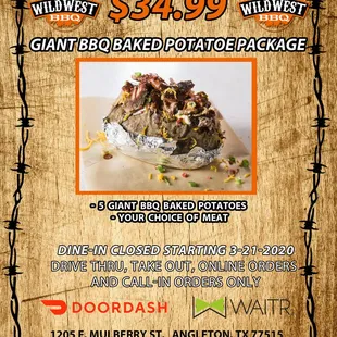 a picture of a flyer for the wild west bbq