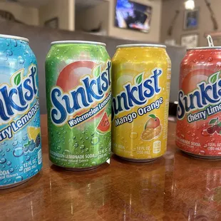 A few of the Sunkist flavors
