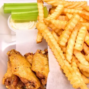 10pc lemon pepper wing combo with fries