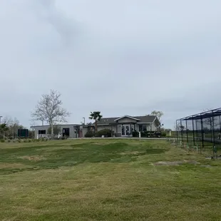 The clubhouse and practice cages