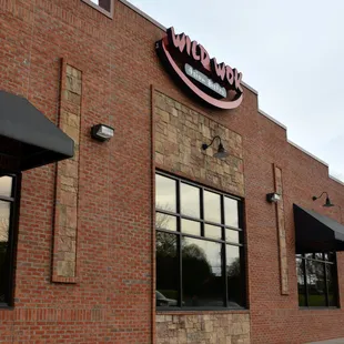 the front of the restaurant