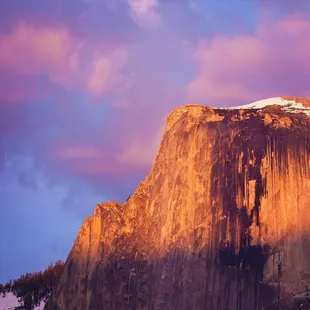 Winter sunset from Yosemite Valley.