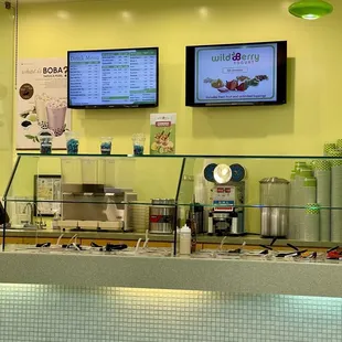the counter area of the restaurant