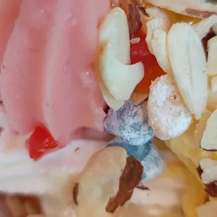 a close up of a dessert