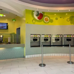 a row of vending machines