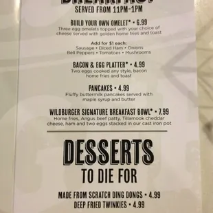 Breakfast &amp; Desserts.