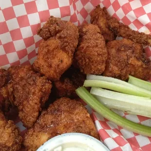 Honey Garlic Boneless "Wings" made with chicken breast pieces. (7-18-2013)