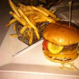 Burger special with fries