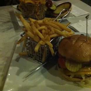 Burger and fries