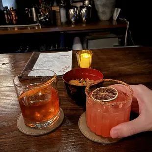 The Chapter 3 (on the left) was an exceptional take on a Negroni!