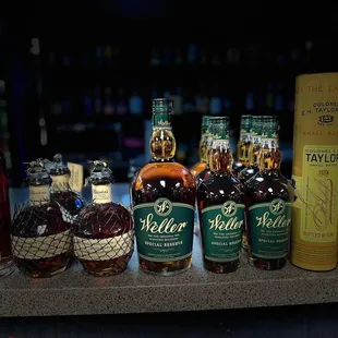 a variety of bottles