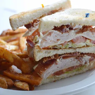 Turkey club sandwich