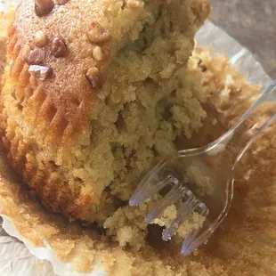 My half of the banana nut muffin.