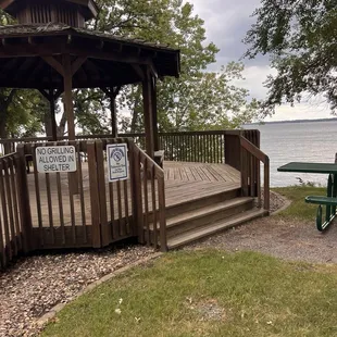 Gazebo in park by playground