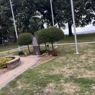 Veterans memorial by playground