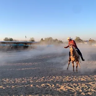 Rocco and Johnny Walker roping