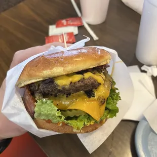 Wildcat burger with the works