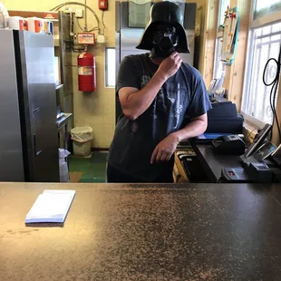 No they don't sell Darth Burgers here but I'm sure Luke, Han and Leia would eat here.