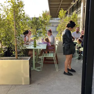 Outdoor patio dining area