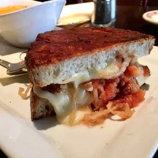 1/2 Ultimate Grilled Cheese Sandwich (with bacon) and Tomato Basil Soup