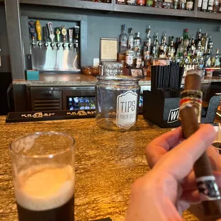 You can select an amazing cigar and the bartenders will make a craft cocktail to enjoy. Excellent service and great ambiance.