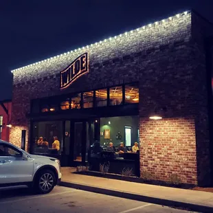 a car parked outside