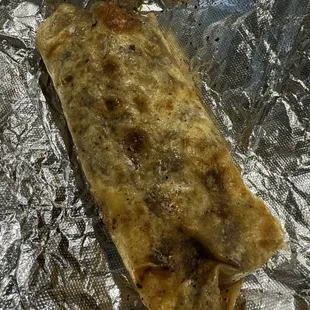 Spicy carne breakfast burrito