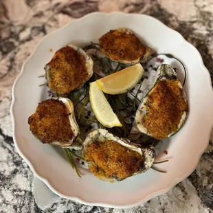 Baked oysters