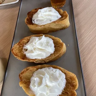 French toast with bourbon maple syrup