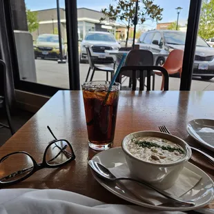 4/14/2024 - Early dinner at Wildfin! 3 courses for $33 special from 4-530pm...I started with a cup of seafood chowder,