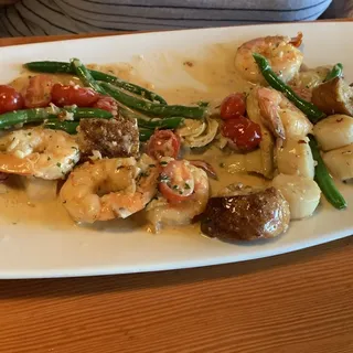 Garlic Prawns and Scallops