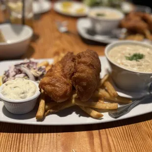 Another angle &quot;All in&quot; Fish and Chips