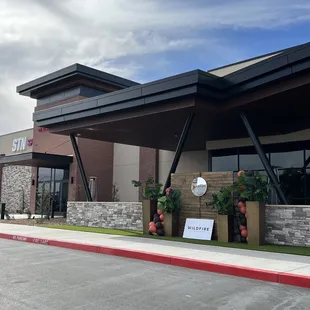 the front of the building