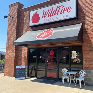 the front of the restaurant