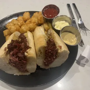Pastrami Sandwich on sub bread.