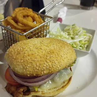 Crispy chicken sandwich. Nice size and quite filling!