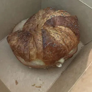 Turkey and Swiss croissant