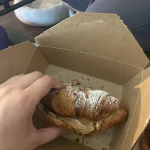 Chocolate cookie croissant