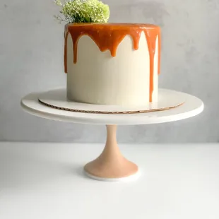 a cake on a cake stand