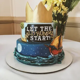 a cake with a crown on top