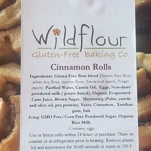 Wildflour Sweet Rolls Contains Bad Canola oil!