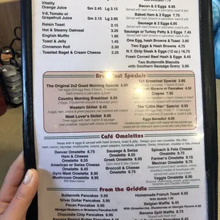 Breakfast menu @ Wildflower Cafe