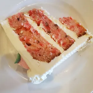 My sister&apos;s FREE Cherry Chip Walnut Cake, compliments from Manager Besty for My ROTD 2 months ago at Wildflower Cafe. :-)    4/22/2022