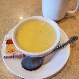 Chicken Lemon Rice Soup as a starter included with my lunch sandwich.  1/6/2022
