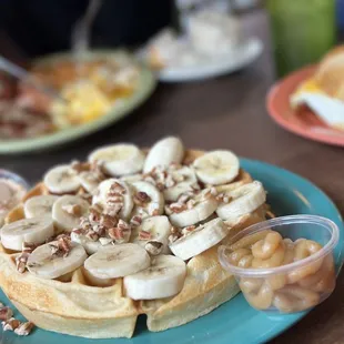 Banana nut waffle