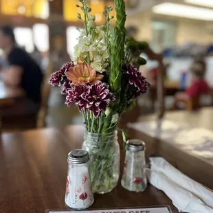 Beautiful flowers on each table