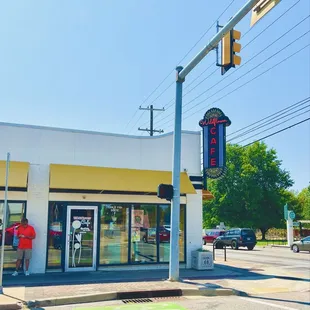 It's a corner cafe in The Pearl District, Tulsa, OK. August 2024